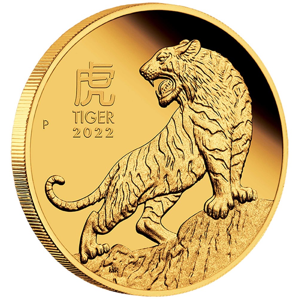 1/4 oz 2022 Australian Lunar Series III Year of the Tiger Proof Gold