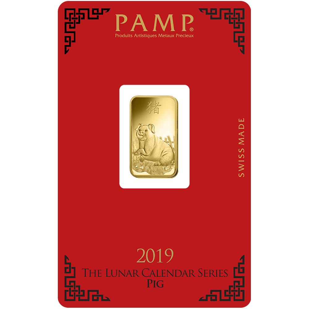 5 g Minted Gold bar Pamp Pig