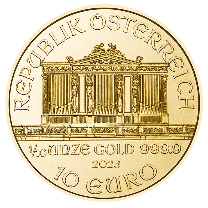 1/10 oz 2023 Gold Vienna Philharmonic