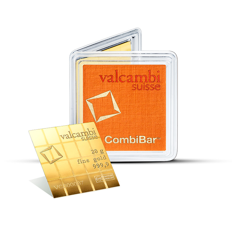 20 x 1 g Gold CombiBar Valcambi