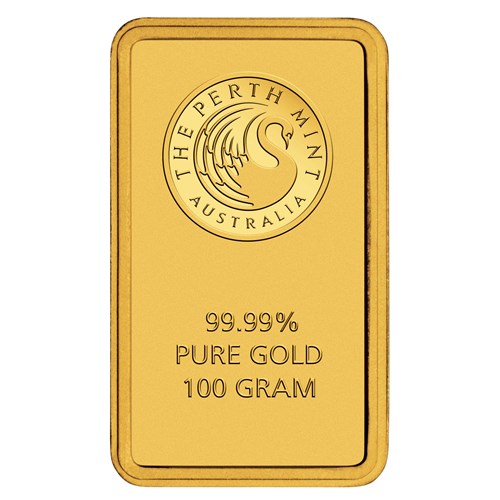 100 g Minted Gold bar The Perth Mint