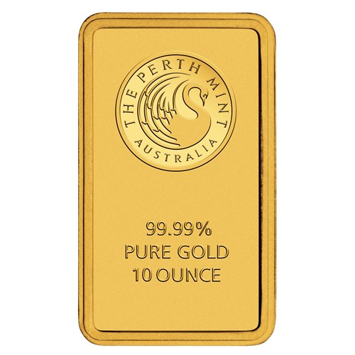 10 oz Minted Gold bar The Perth Mint