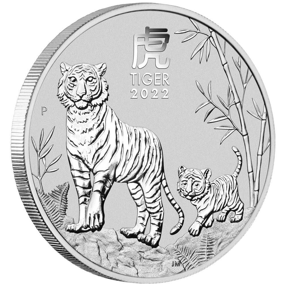 2 oz 2022 Australian Lunar Year of the Tiger Silver