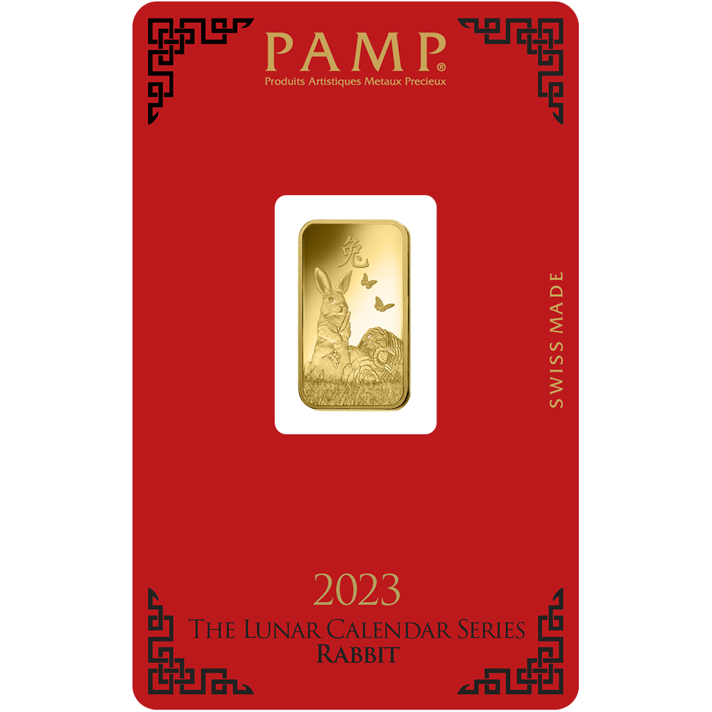 5 g Minted Gold bar Pamp Rabbit