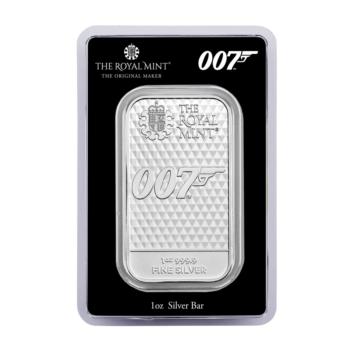 1 oz Minted Silver bar James Bond Diamonds Are Forever