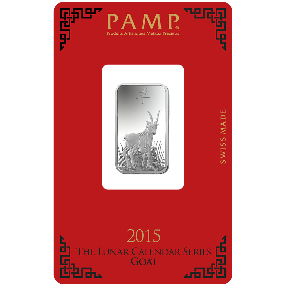 10 g Minted Silver bar Pamp Goat