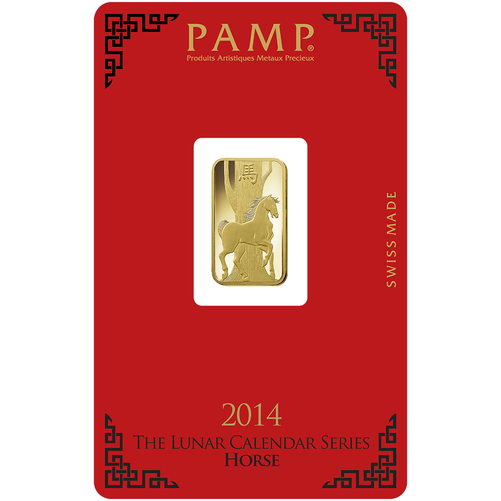 5 g Minted Gold bar Pamp Horse