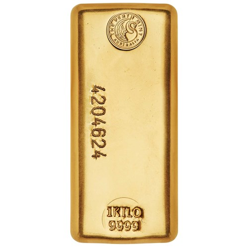 1 kilo Cast Gold bar The Perth Mint