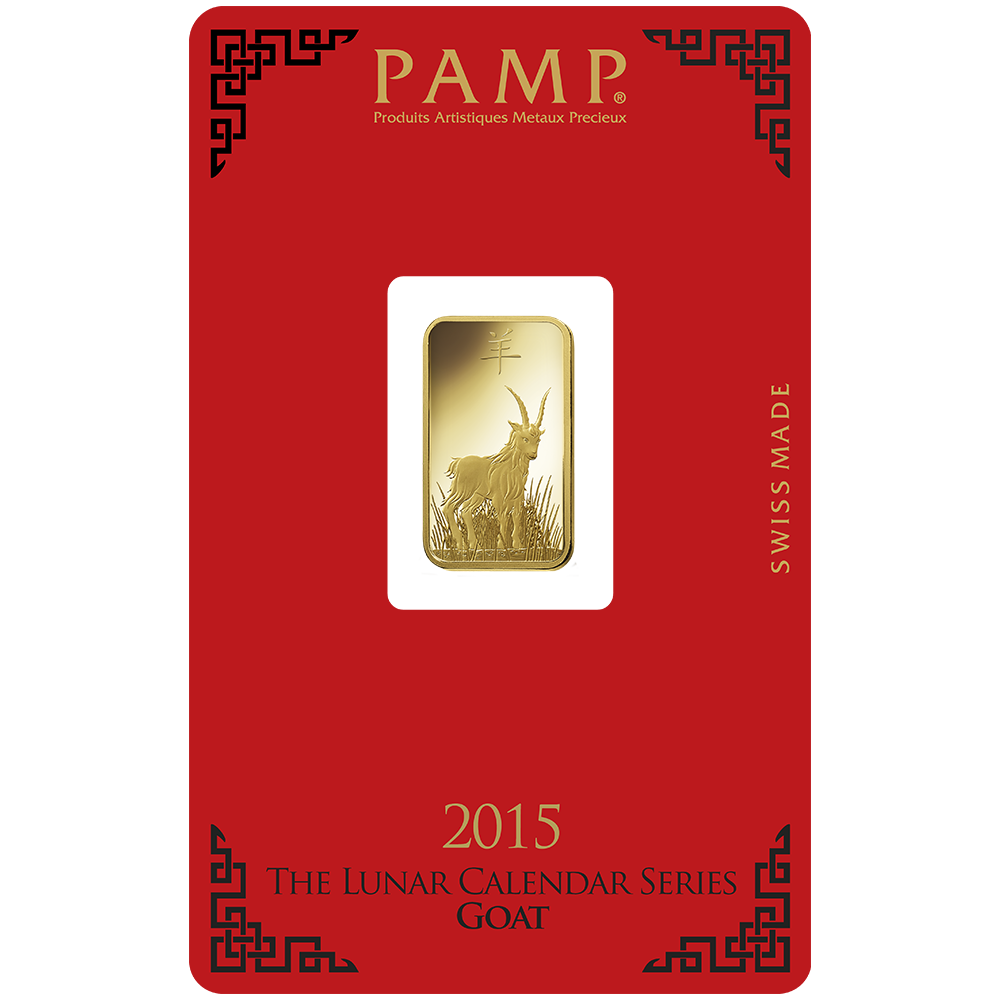 5 g Minted Gold bar Pamp Goat