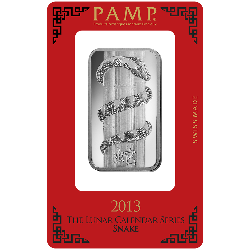 1 oz Minted Silver bar Pamp Snake