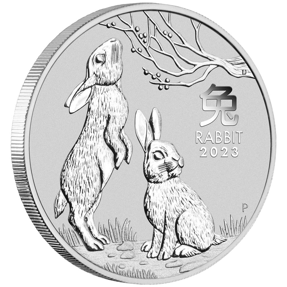 1/2 oz 2023 Australian Lunar Series III Year of the Rabbit Silver Bullion Coin