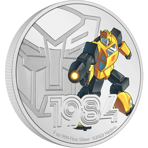 1 oz 2022 Niue Transformers Bumblebee Silver Coin