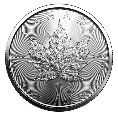 1 oz Canadian Silver Maple Leaf Coin (Random Year)