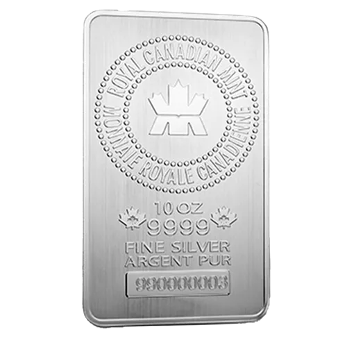 10 oz Silver bar Royal Canadian Mint