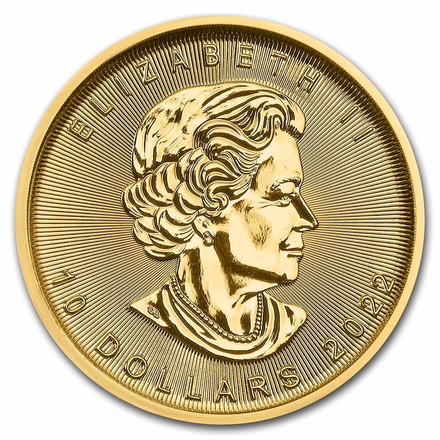 1/4 oz 2022 Canadian Gold Maple Leaf Coin