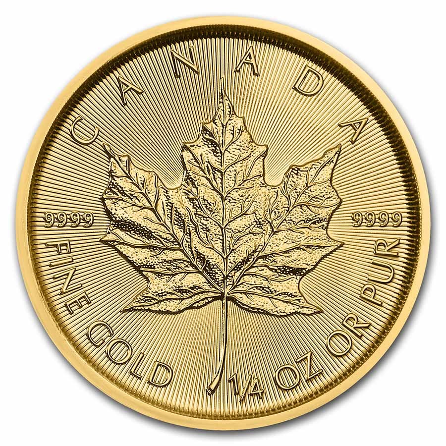 1/4 oz Canadian Gold Maple Leaf Coin (Random Year)