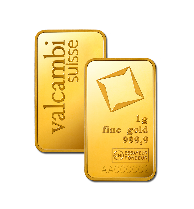 1 g Minted Gold bar Valcambi