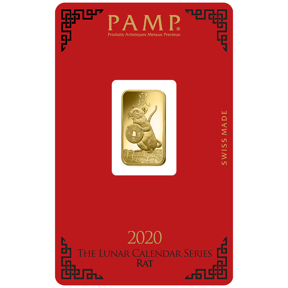 5 g Minted Gold bar Pamp Rat