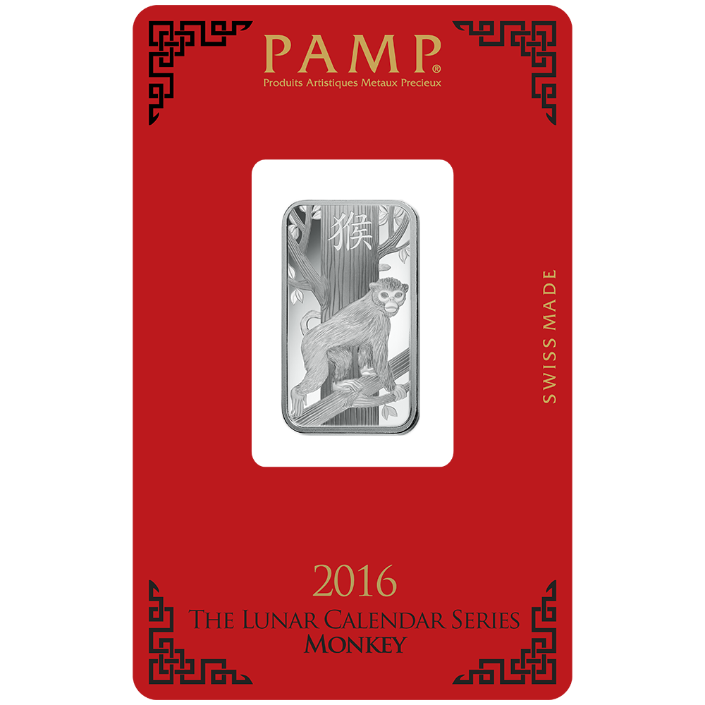 10 g Minted Silver bar Pamp Monkey