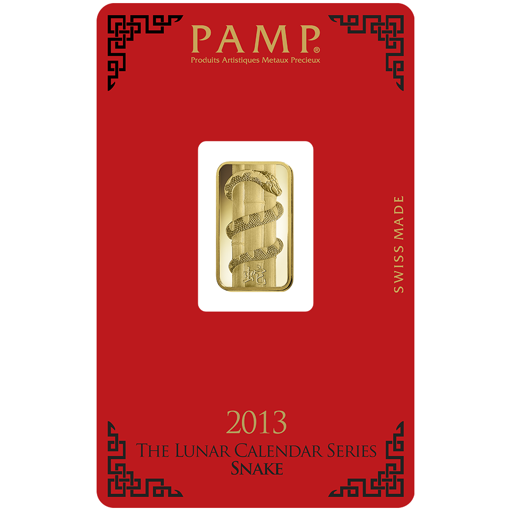 5 g Minted Gold bar Pamp Snake