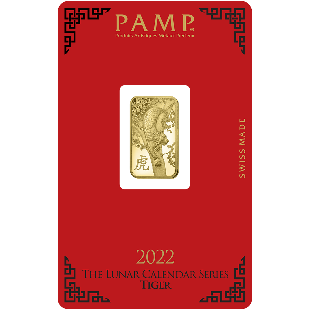 5 g Minted Gold bar Pamp Tiger